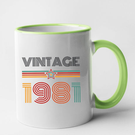 Mug Vintage année 1981 Vert