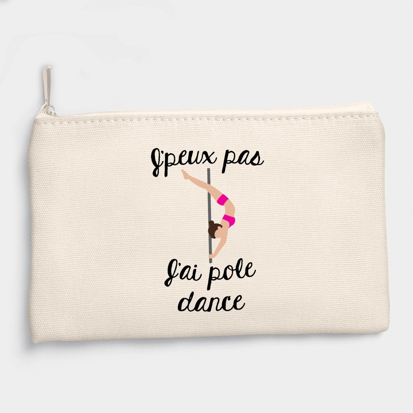 Pochette J'peux pas j'ai pole dance Beige