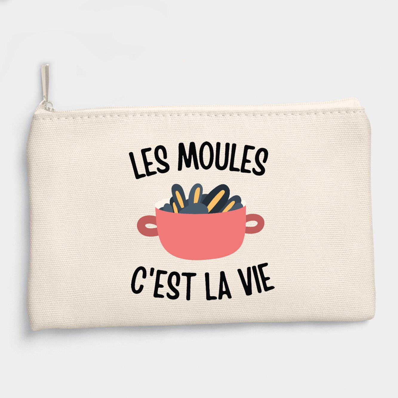 Pochette Les moules c'est la vie Beige