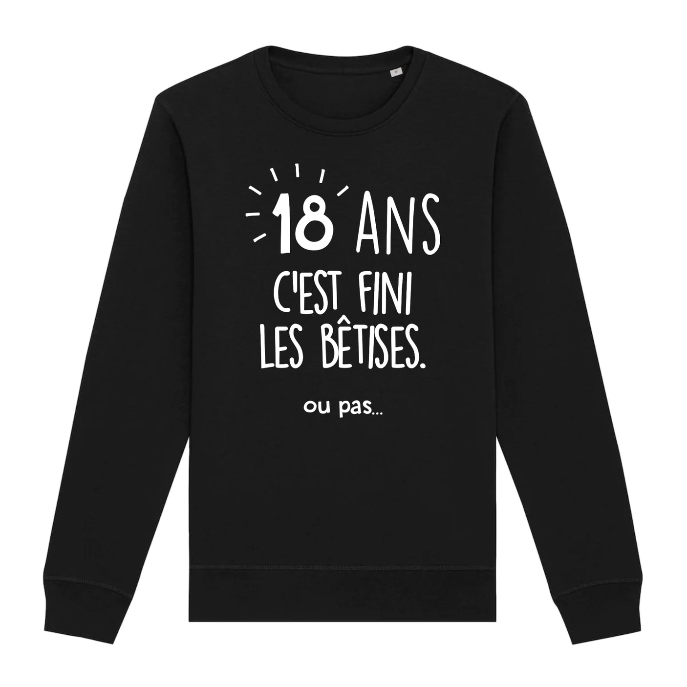 Sweat Adulte Anniversaire 18 ans 