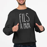 Sweat Adulte Fils à papa Noir