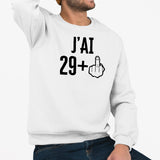 Sweat Adulte J'ai 30 ans 29 + 1 Blanc