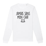 Sweat Adulte Jamais sans mon chat 