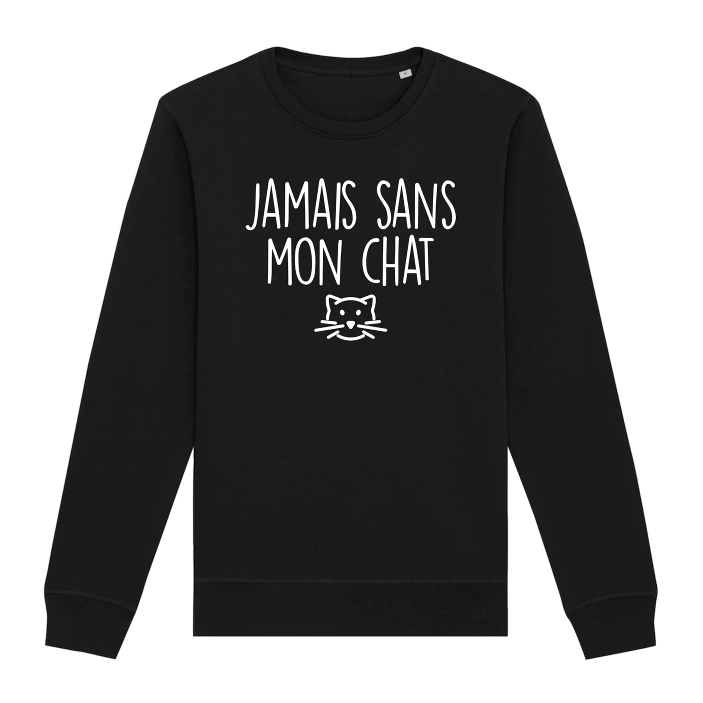 Sweat Adulte Jamais sans mon chat 