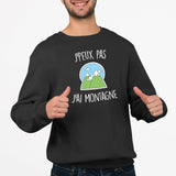 Sweat Adulte J'peux pas j'ai montagne Noir