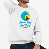 Sweat Adulte J'peux pas j'ai surf Blanc