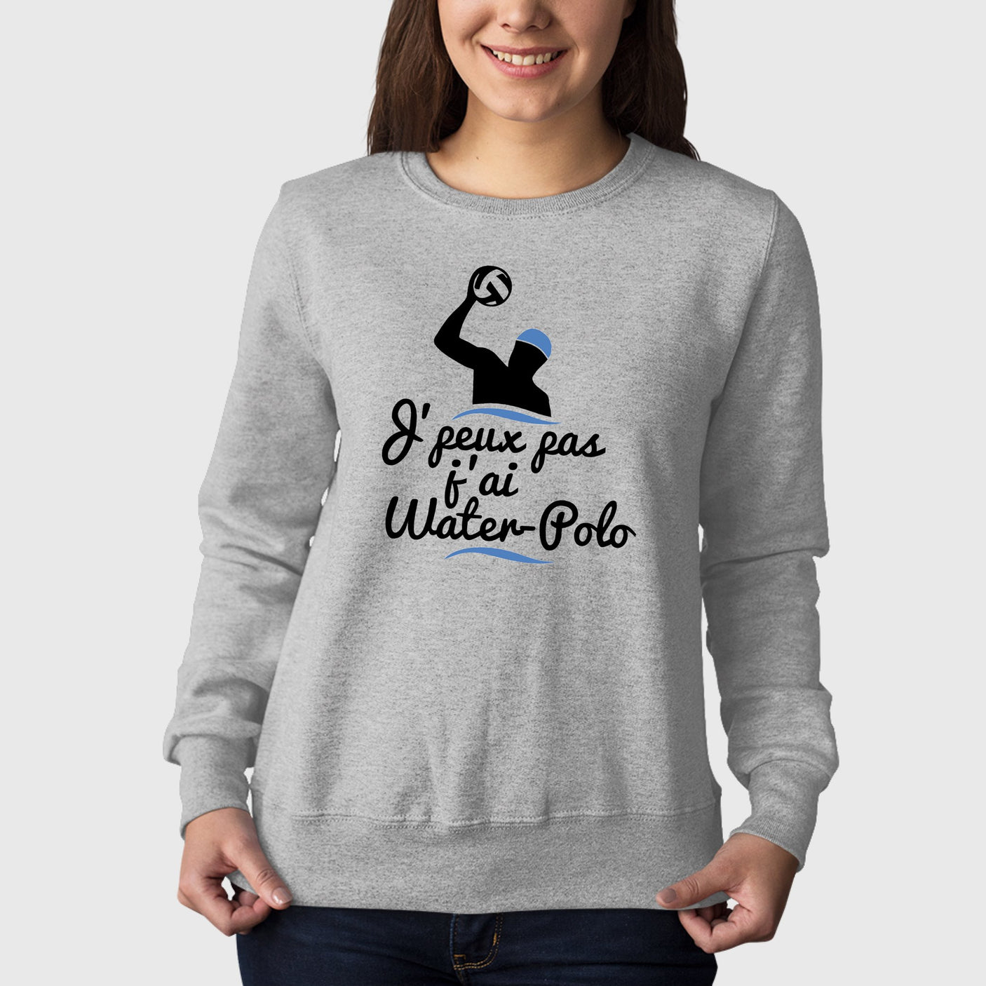 Sweat Adulte J'peux pas j'ai water-polo Gris