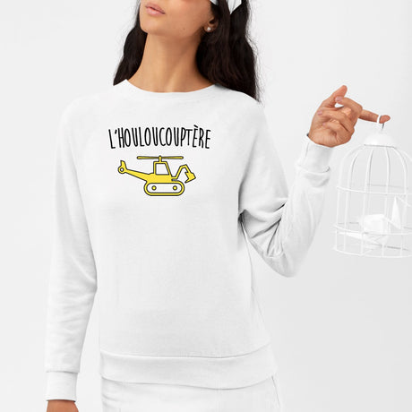 Sweat Adulte L'houloucoptère Blanc