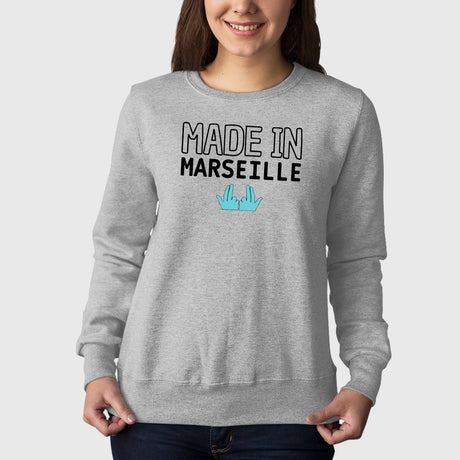 Sweat Adulte Made in Marseille Gris
