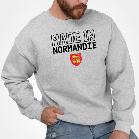 Sweat Adulte Made in Normandie Gris