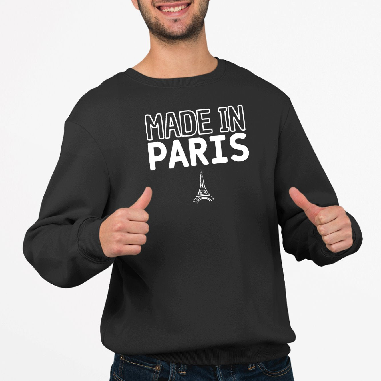 Sweat Adulte Made in Paris Noir