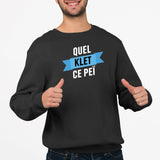 Sweat Adulte Quel klet ce peï Noir