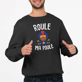 Sweat Adulte Roule ma poule Noir