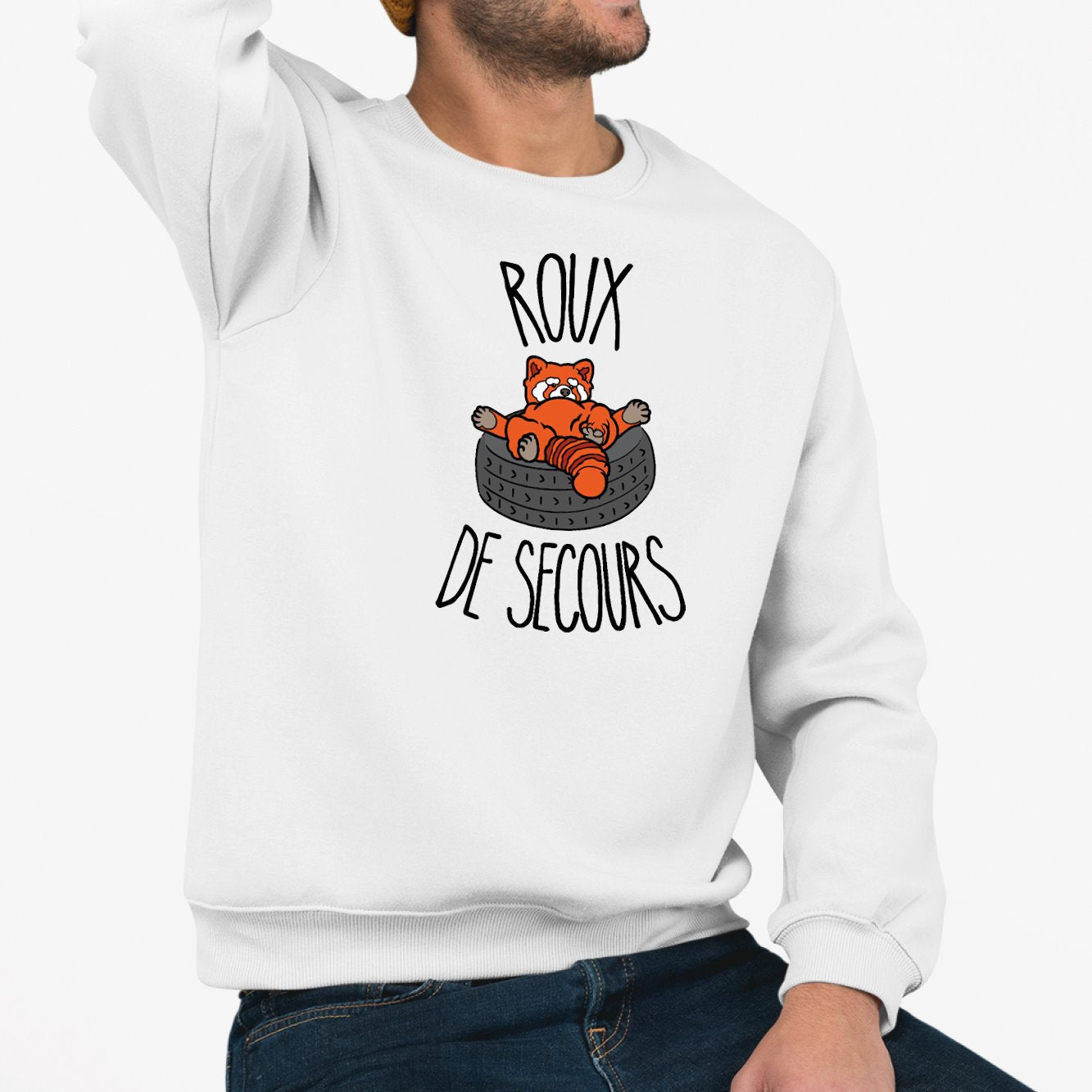 Sweat Adulte Roux de secours Blanc