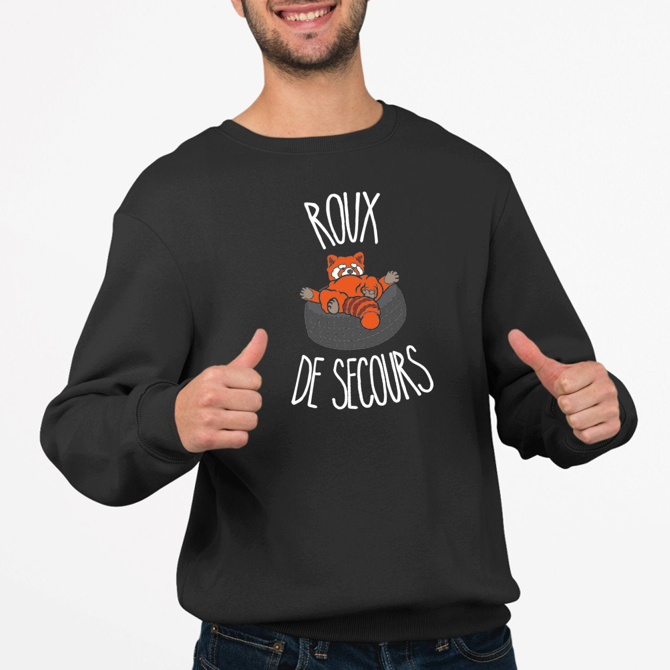 Sweat Adulte Roux de secours Noir