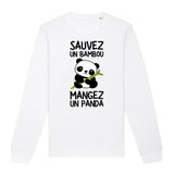 Sweat Adulte Sauvez un bambou, mangez un panda 
