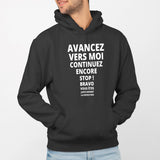 Sweat Capuche Adulte Avancez vers la perfection Noir