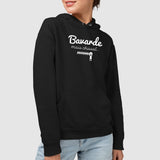 Sweat Capuche Adulte Bavarde mais chut Noir