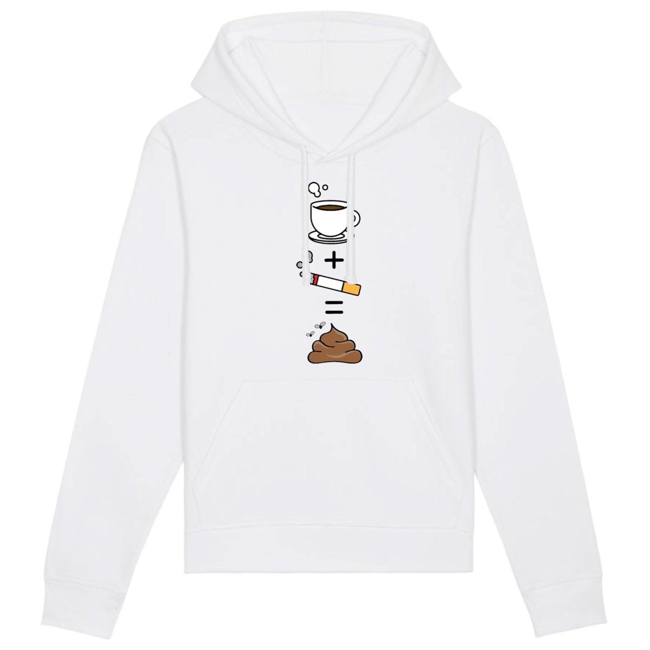 Sweat Capuche Adulte Café clope caca 