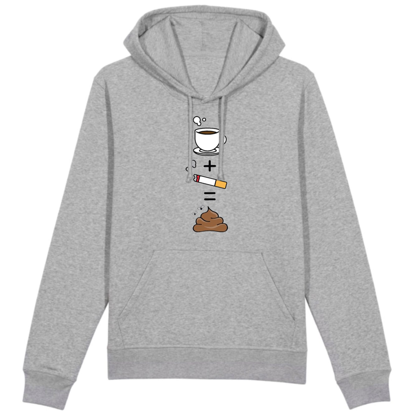 Sweat Capuche Adulte Café clope caca 