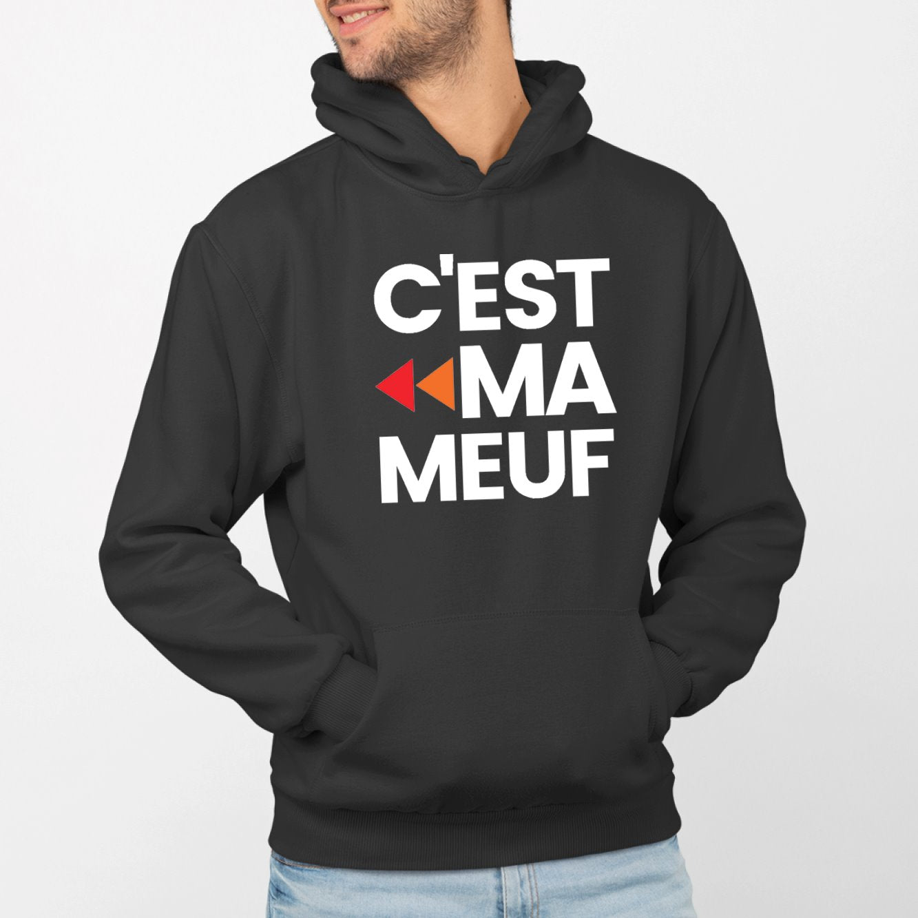 Sweat Capuche Adulte C'est ma meuf Noir