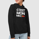 Sweat Capuche Adulte C'est mon mec Noir