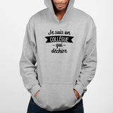 Sweat Capuche Adulte Collègue qui déchire Gris