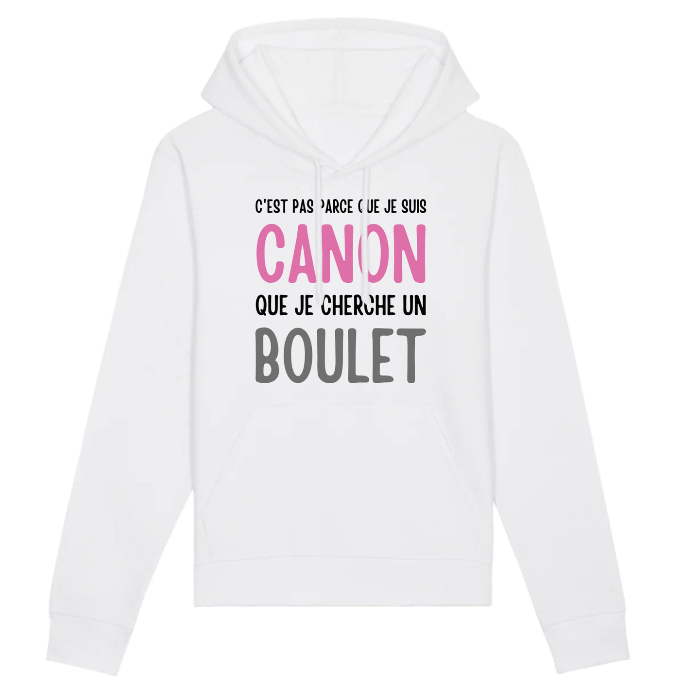 Sweat Capuche Adulte Je suis canon mais je ne cherche pas un boulet 