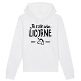 Sweat Capuche Adulte Je suis une licorne 
