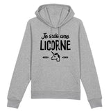 Sweat Capuche Adulte Je suis une licorne 