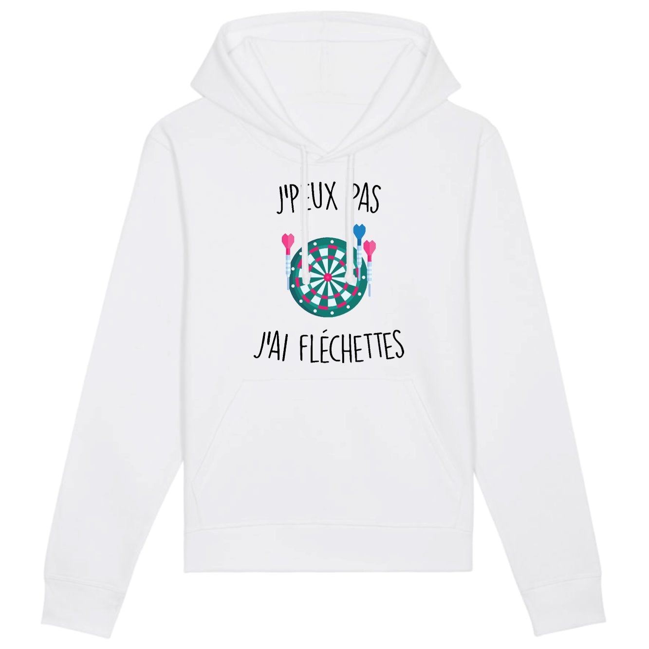 Sweat Capuche Adulte J'peux pas j'ai fléchettes 