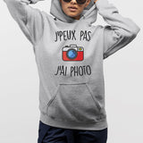 Sweat Capuche Adulte J'peux pas j'ai photo Gris