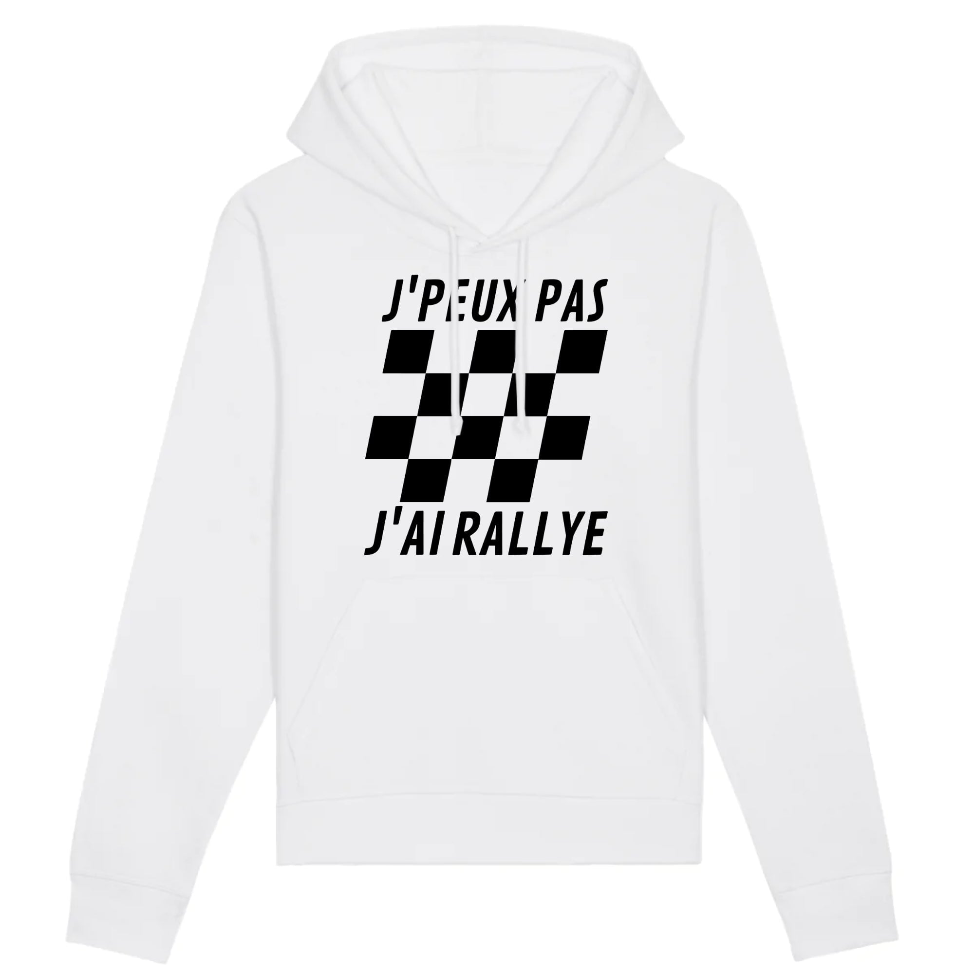 Sweat à Capuche "J'peux Pas, J'ai Rallye" - Cadeau Humoristique Pour Passionnés De Voiture Et De Sport Auto - 4