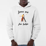 Sweat Capuche Adulte J'peux pas j'ai salsa Blanc