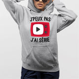 Sweat Capuche Adulte J'peux pas j'ai série Gris