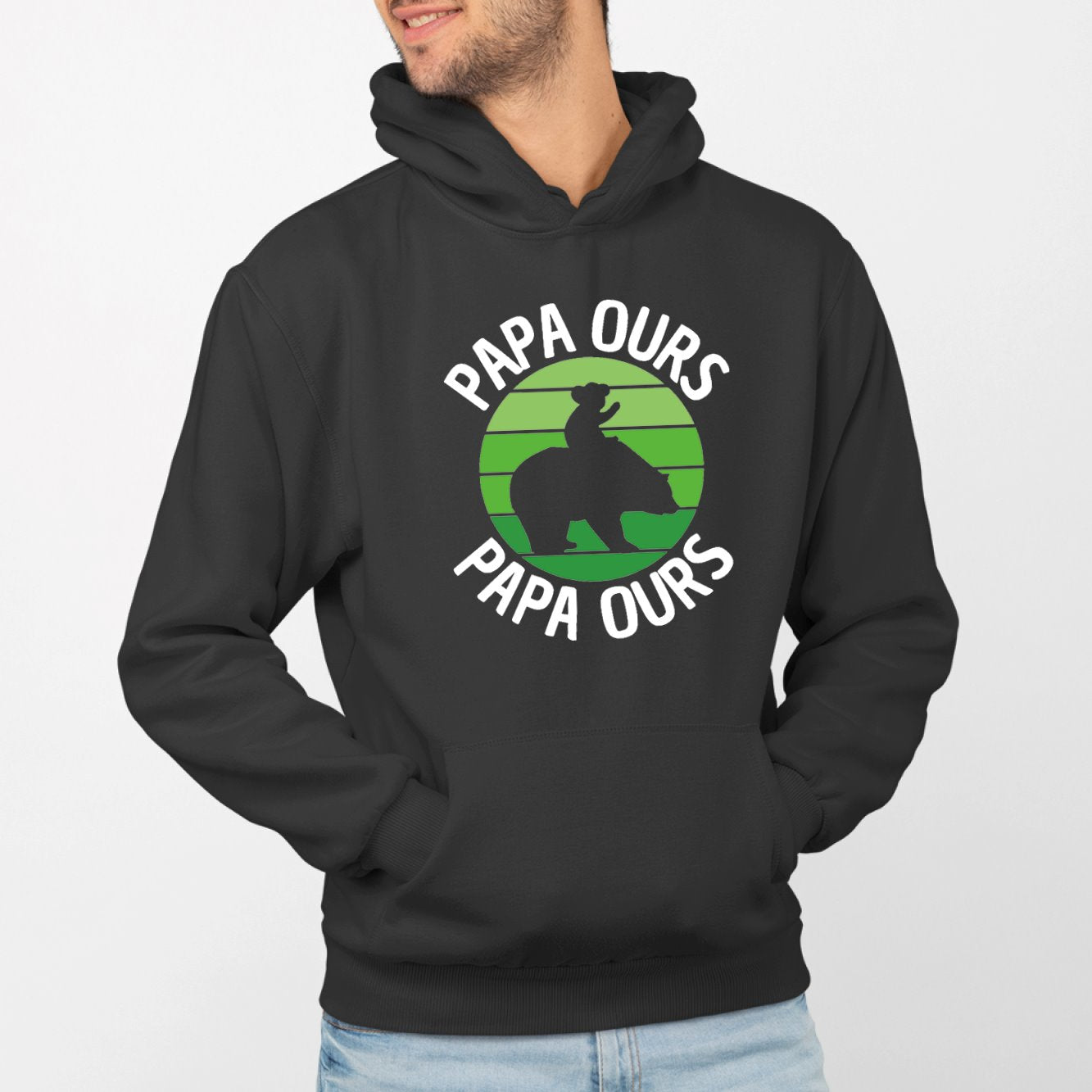 Sweat Capuche Adulte Papa ours Id e cadeau original