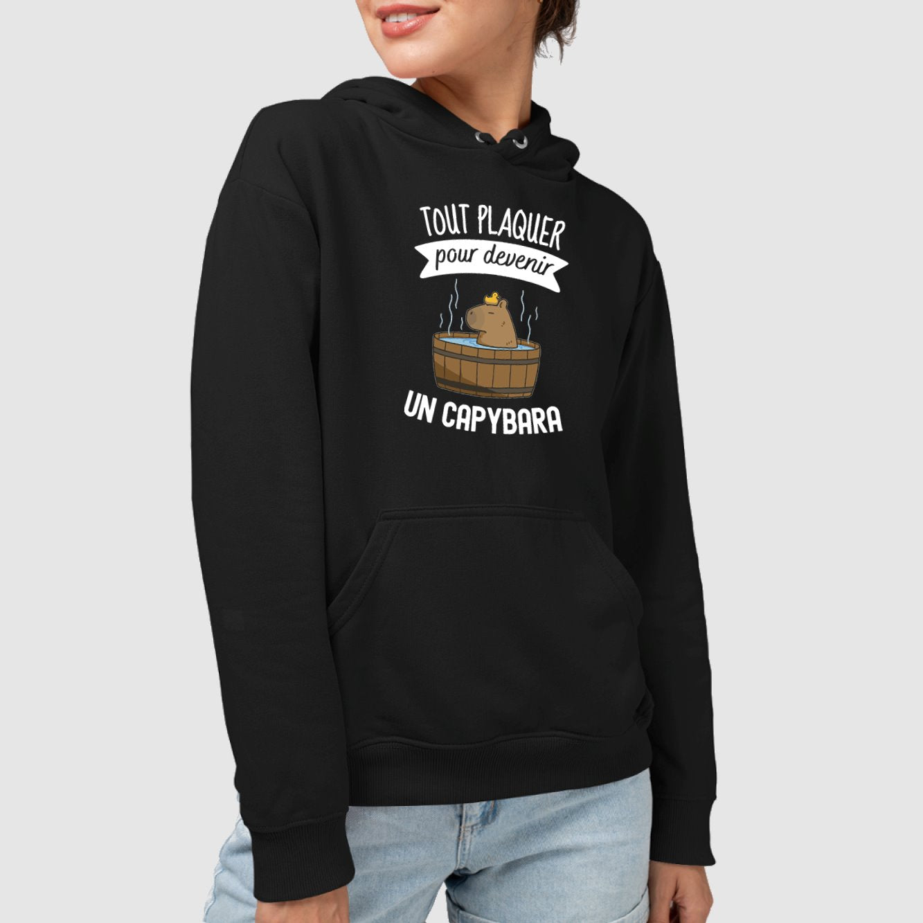 Sweat à Capuche Pour Fille Avec Motif Capybara - Manches Longues, Doux, Pour Tout-petits Et Enfants, Tenue Décontractée - 14