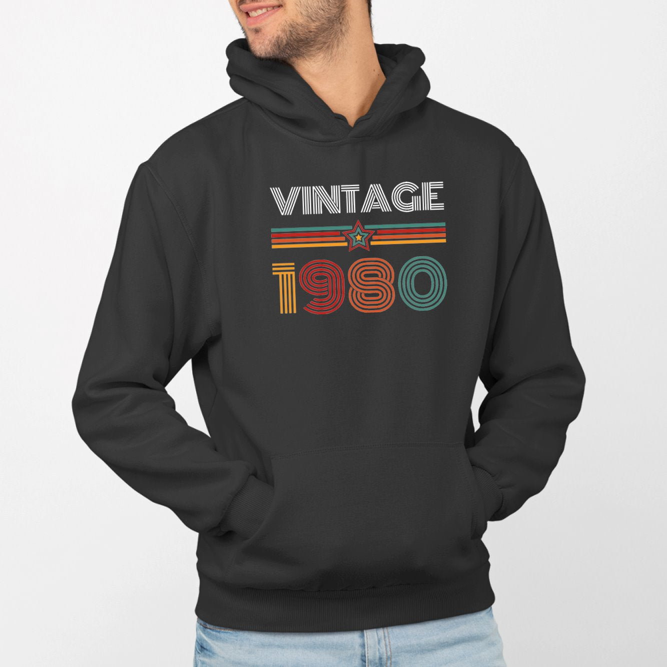 Sweat Anniversaire « Original 1980 » – Pour 45 Ans – Homme Et Femme – Style Vintage Rétro – Cadeau 45e Anniversaire