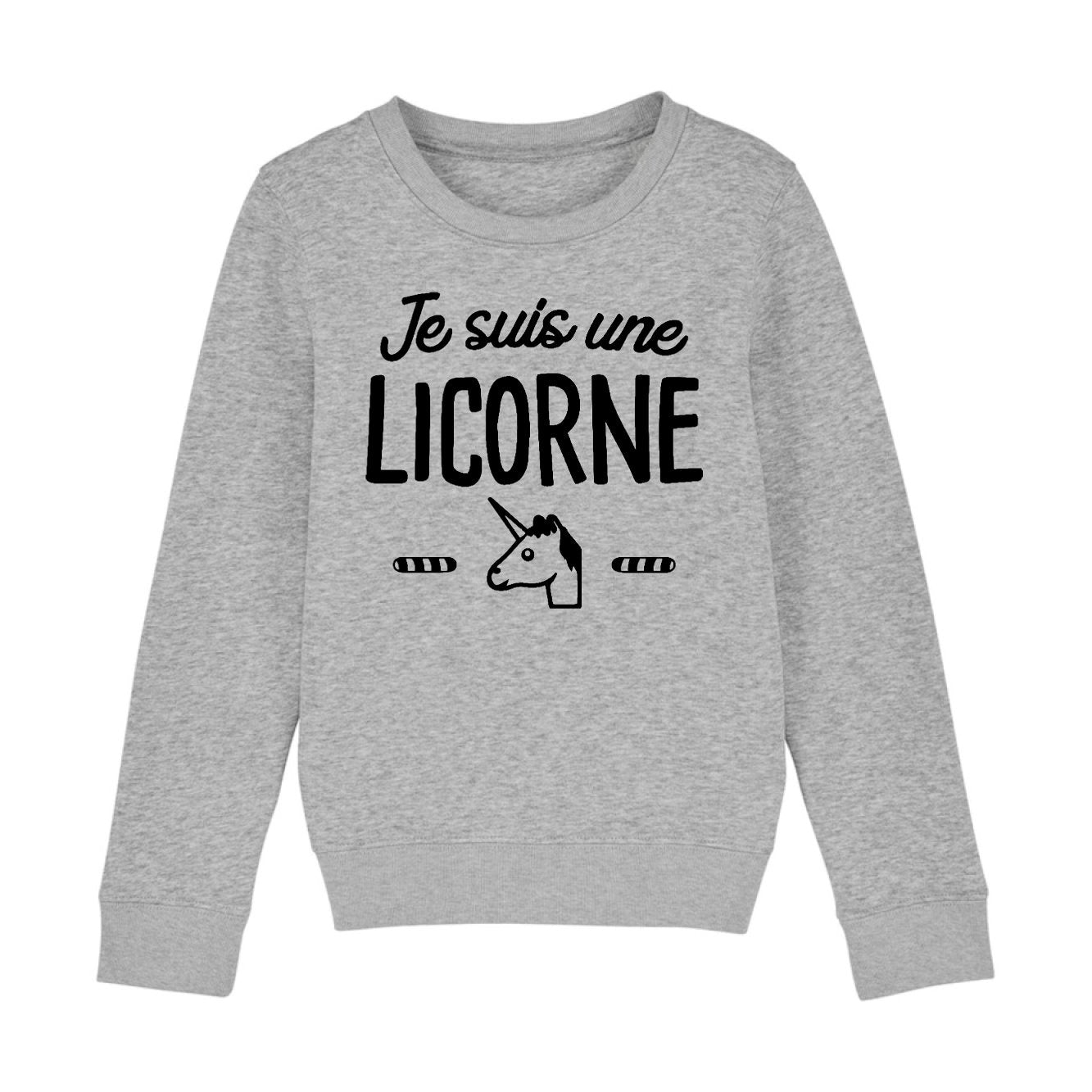 Sweat Enfant Je suis une licorne 