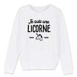 Sweat Enfant Je suis une licorne 
