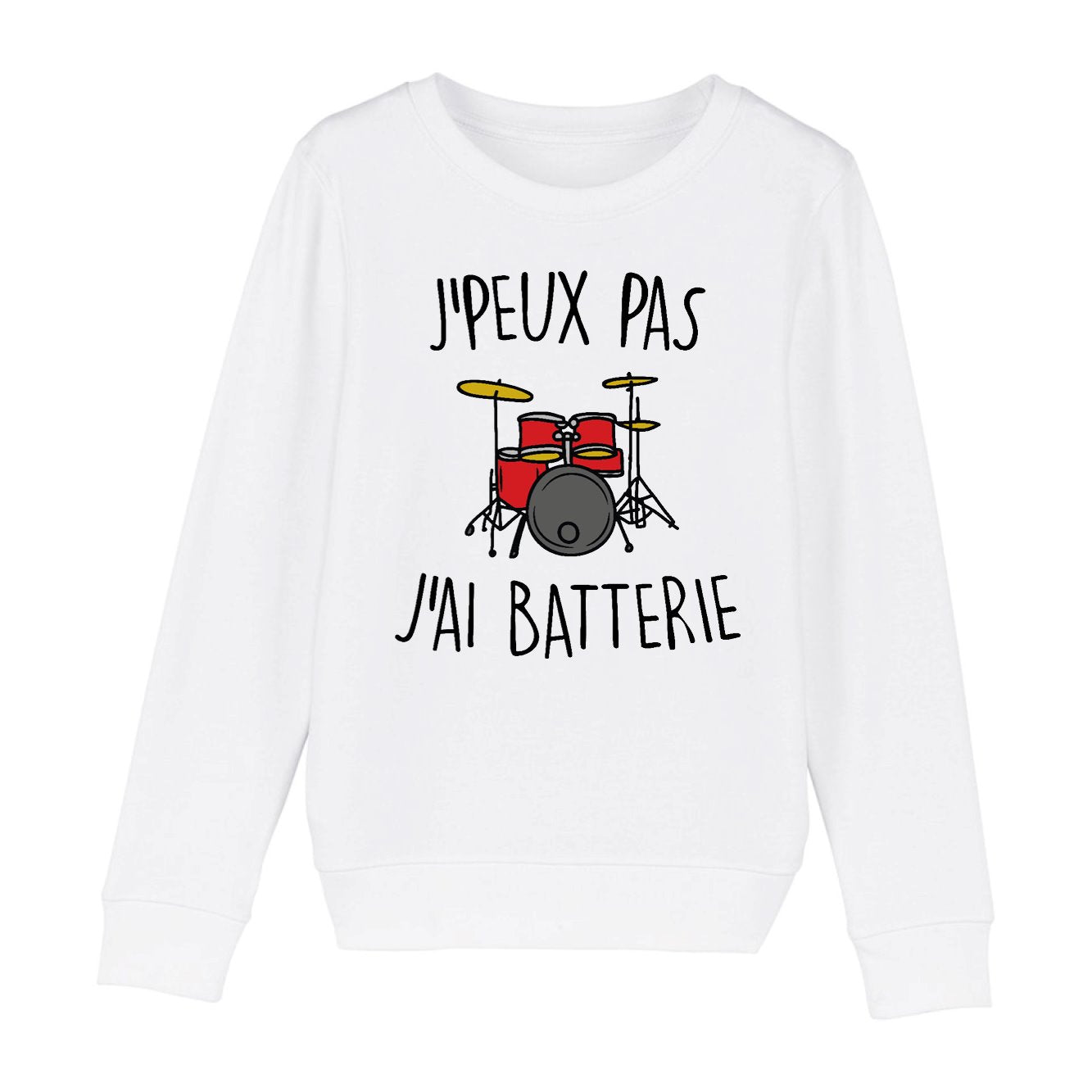 Sweat Enfant J'peux pas j'ai batterie 