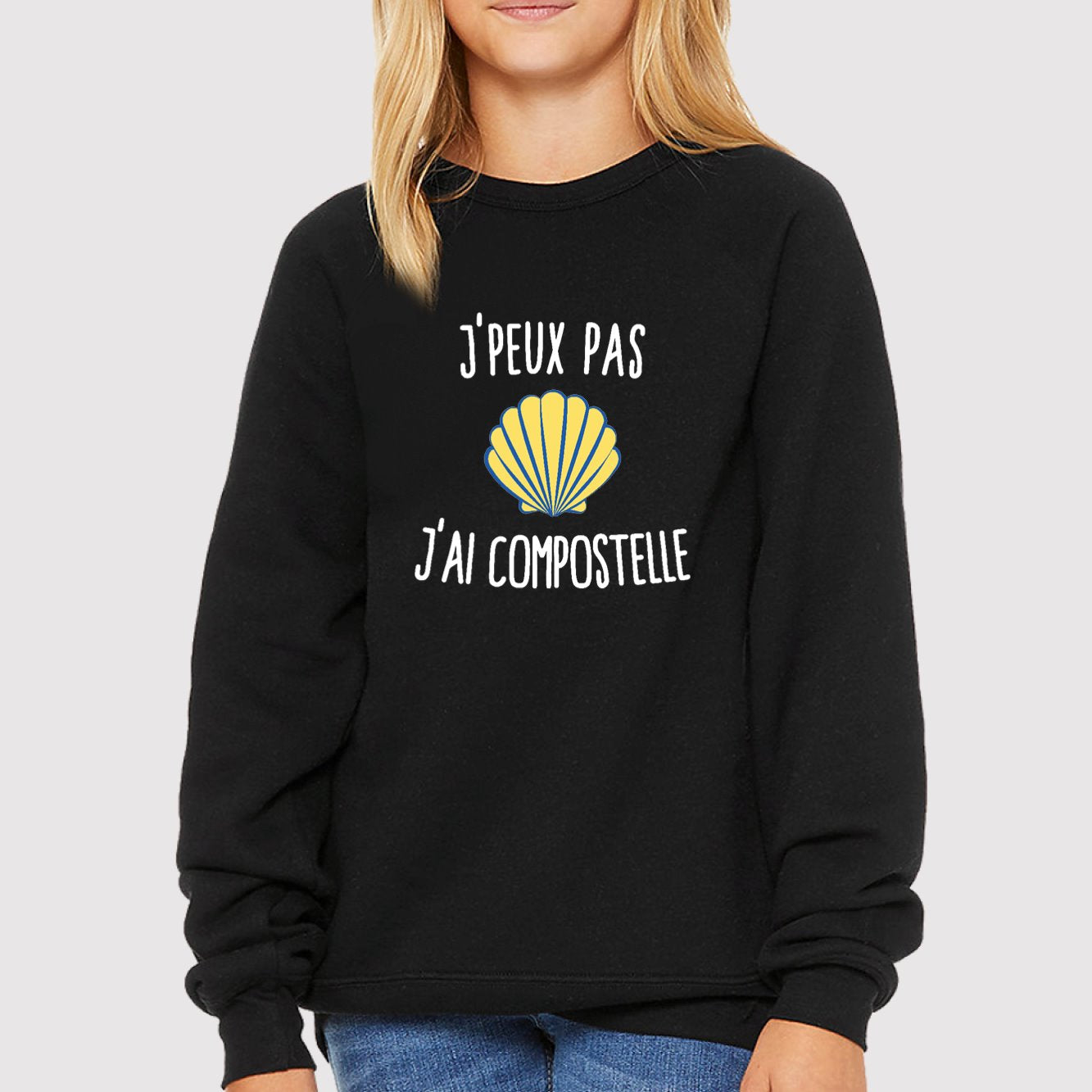 Sweat Enfant J'peux pas j'ai Compostelle Noir