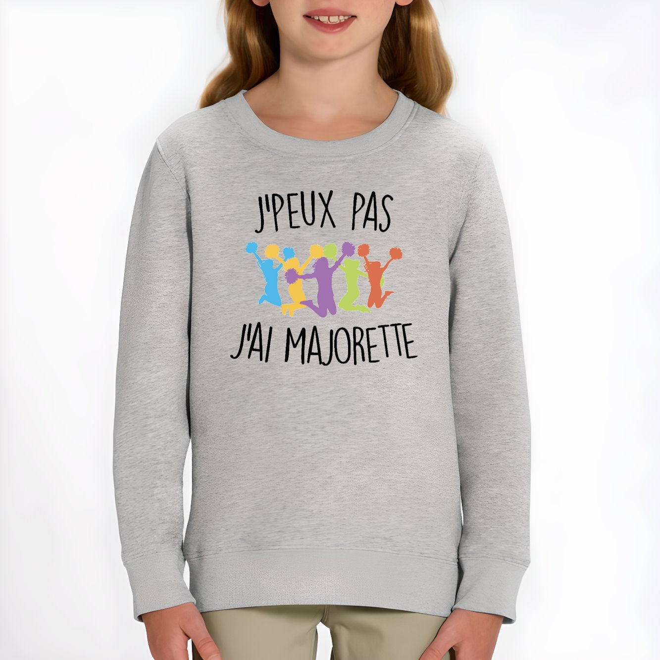 Sweat Enfant J'peux pas j'ai majorette Gris