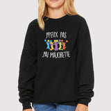 Sweat Enfant J'peux pas j'ai majorette Noir