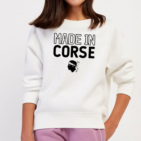 Sweat Enfant Made in Corse Blanc