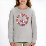 Sweat Enfant Peace and Love Gris