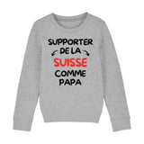 Sweat Enfant Supporter de la Suisse comme papa 