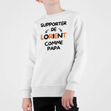 Sweat Enfant Supporter de Lorient comme papa Blanc