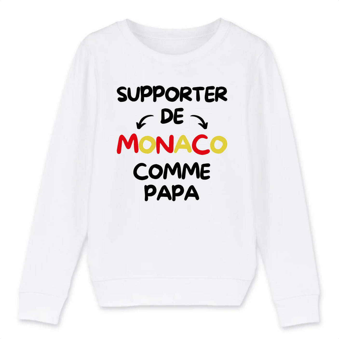 Sweat Enfant Supporter de Monaco comme papa 