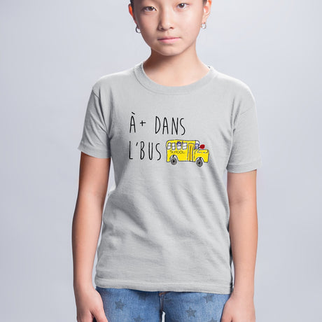 T-Shirt Enfant À plus dans l'bus Gris